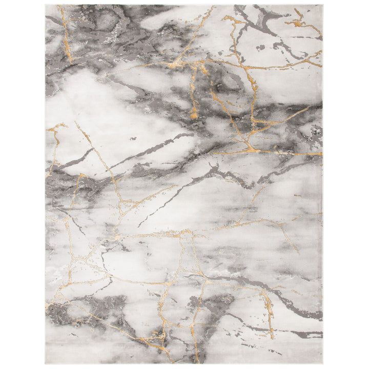 Swindle Abstract Grey/Gold Area Rug Wade Logan® Rug Size: Rectangle 9' x 12'