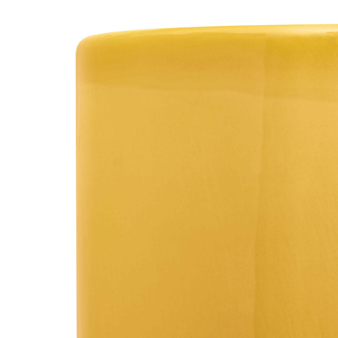Astou Handmade Porcelain Floor Vase Wade Logan® Color: Yellow