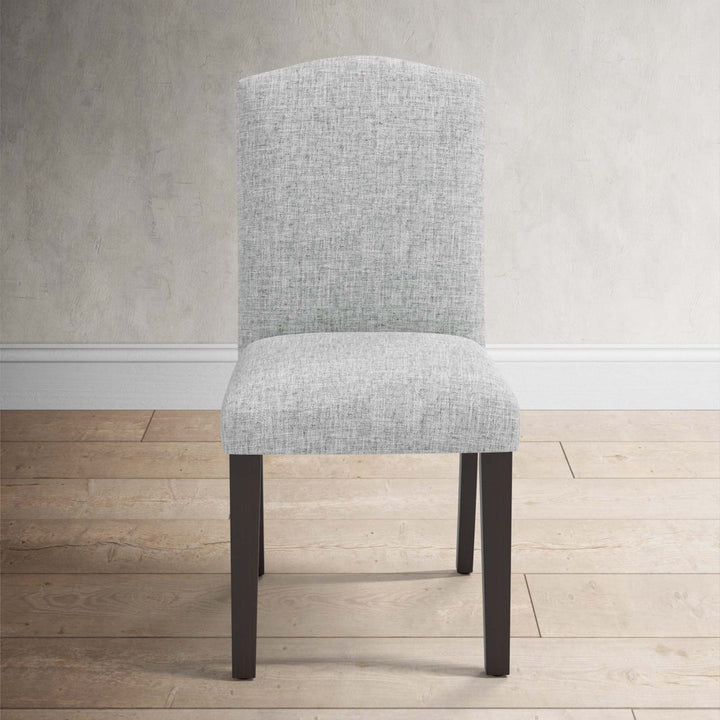 Estrela Upholstered Dining Chair Birch Lane™ Leg Color: Espresso, Upholstery Color: Zuma Pumice Textured Linen