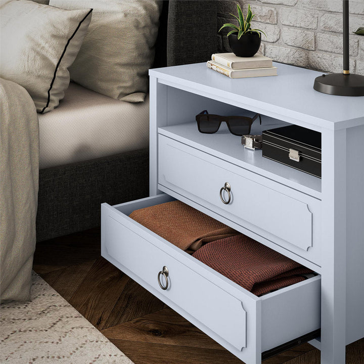 Her Majesty 2 - Drawer Nightstand Novogratz Color: Powder Blue