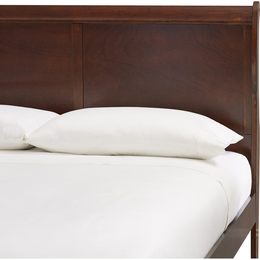 Varnamtown West Haven Low Footboard Sleigh Bed, Cappuccino Lark Manor™ Size: Queen