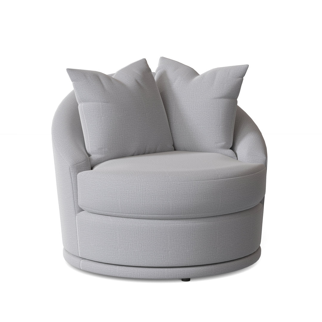 Hosking 36.5 W Swivel Barrel Chair Three Posts™ Body Fabric: Dove Grey Performance