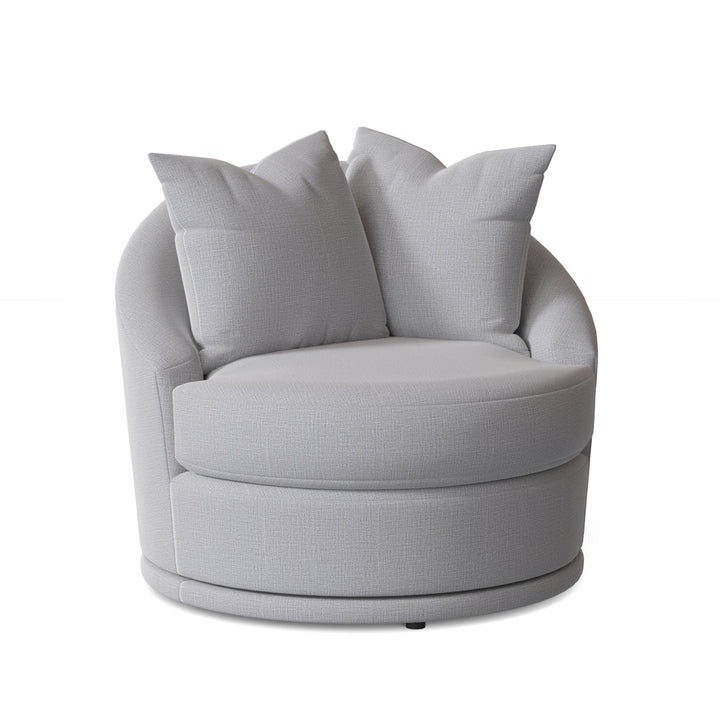 Hosking 36.5 W Swivel Barrel Chair Three Posts™ Body Fabric: Dove Grey Performance