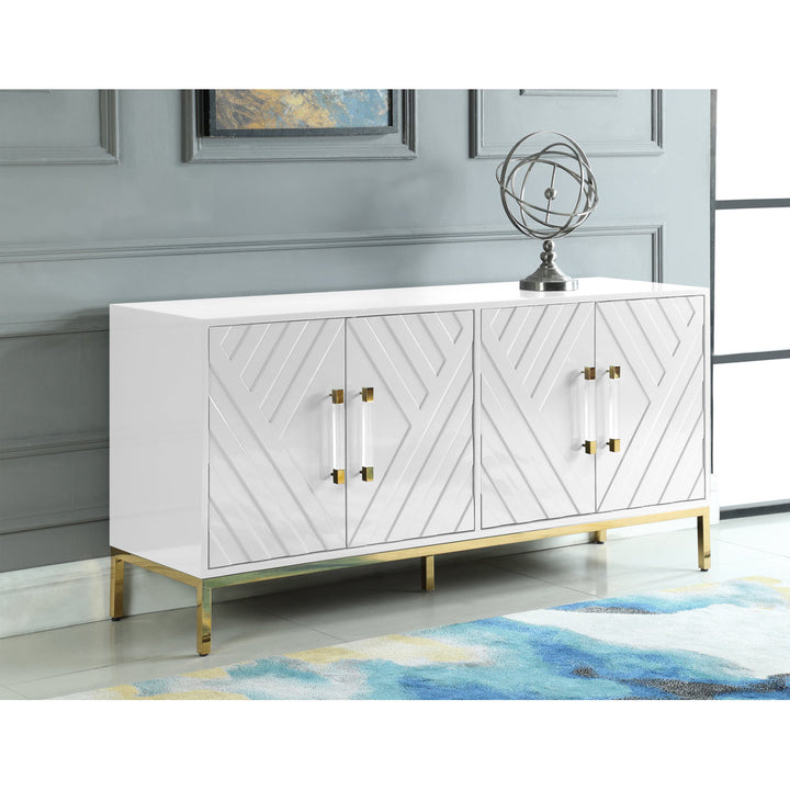 Schade 64" Wide Sideboard Everly Quinn Color: White