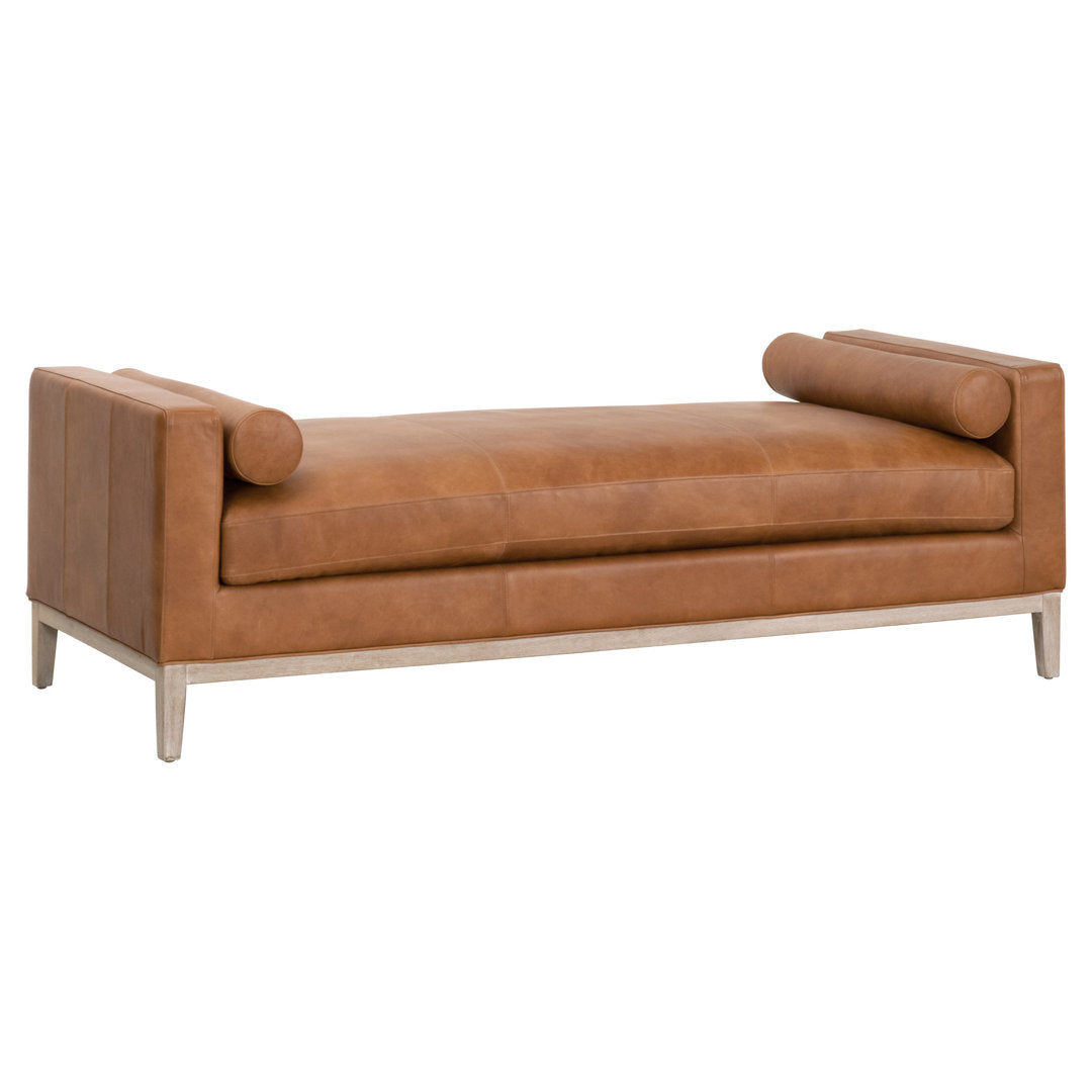 Jionni Genuine Leather Two Square Arm Chaise Lounge Corrigan Studio®