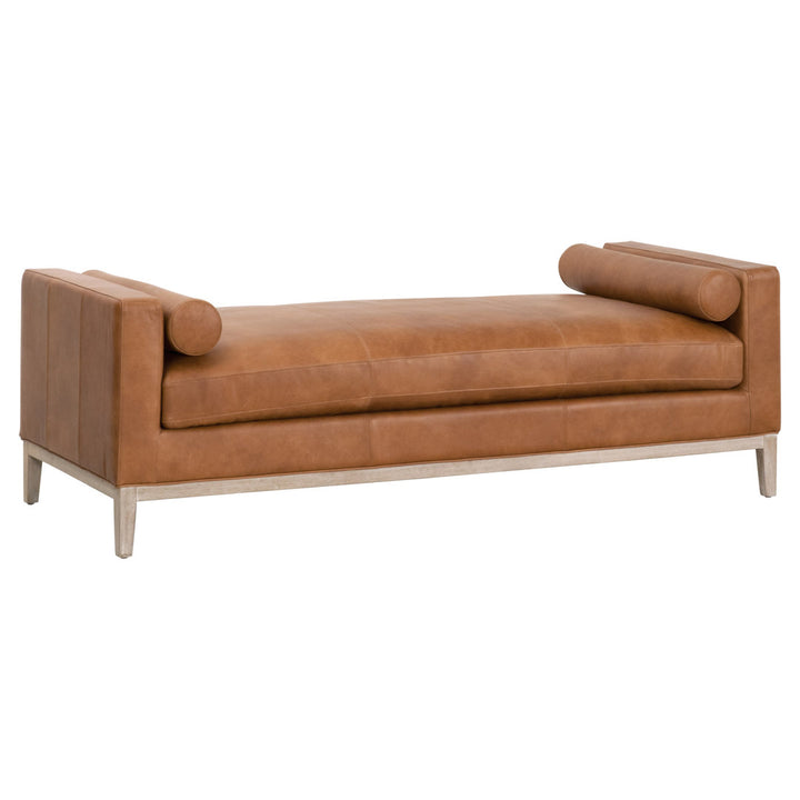 Jionni Genuine Leather Two Square Arm Chaise Lounge Corrigan Studio®