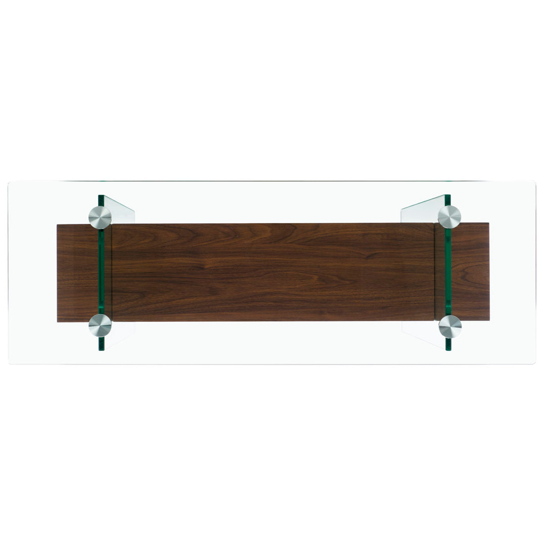 Kayley 39.4" Console Table Highland Dunes Table Base Color: Walnut