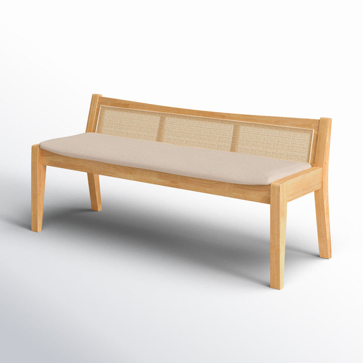 Donner Cane Back Cushioned Bench Joss & Main