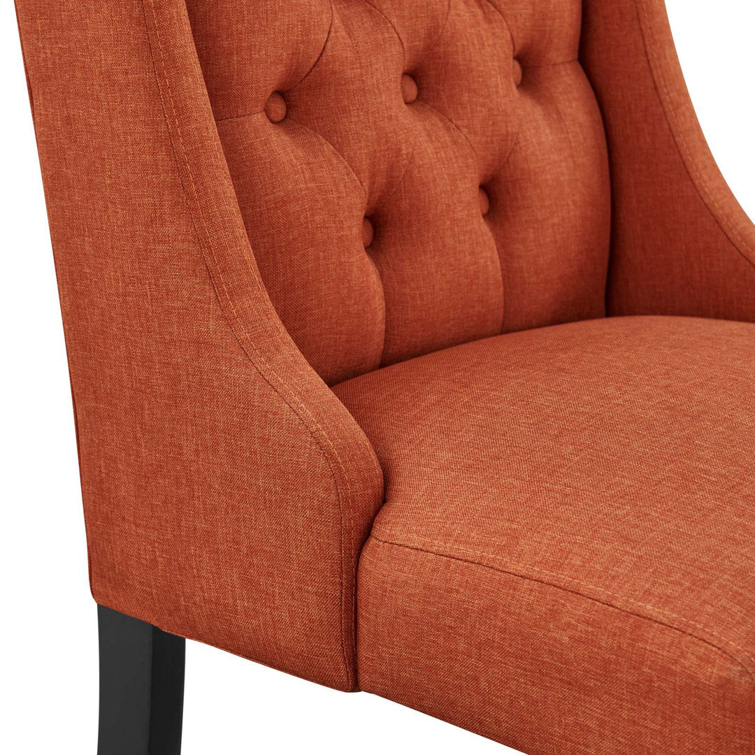 Modway Baronet Button Tufted Fabric Dining Chair Modway Upholstery Color: Orange