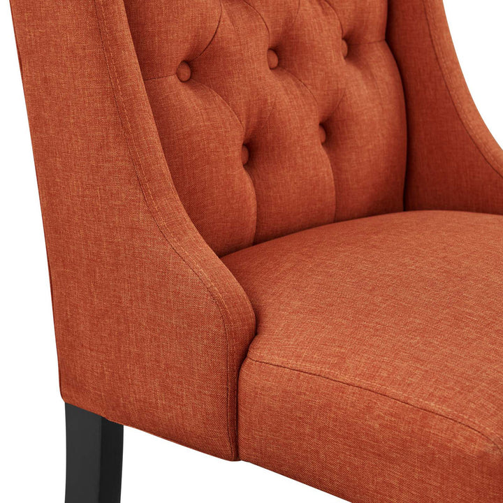 Modway Baronet Button Tufted Fabric Dining Chair Modway Upholstery Color: Orange