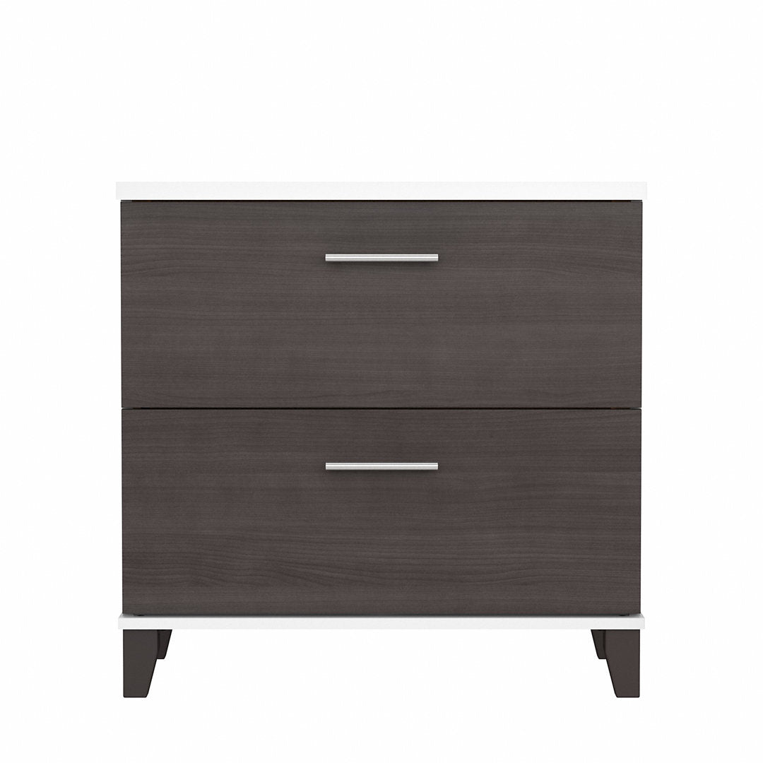 Magomed 2-Drawer Lateral Filing Cabinet Gracie Oaks Color: Storm Gray/White