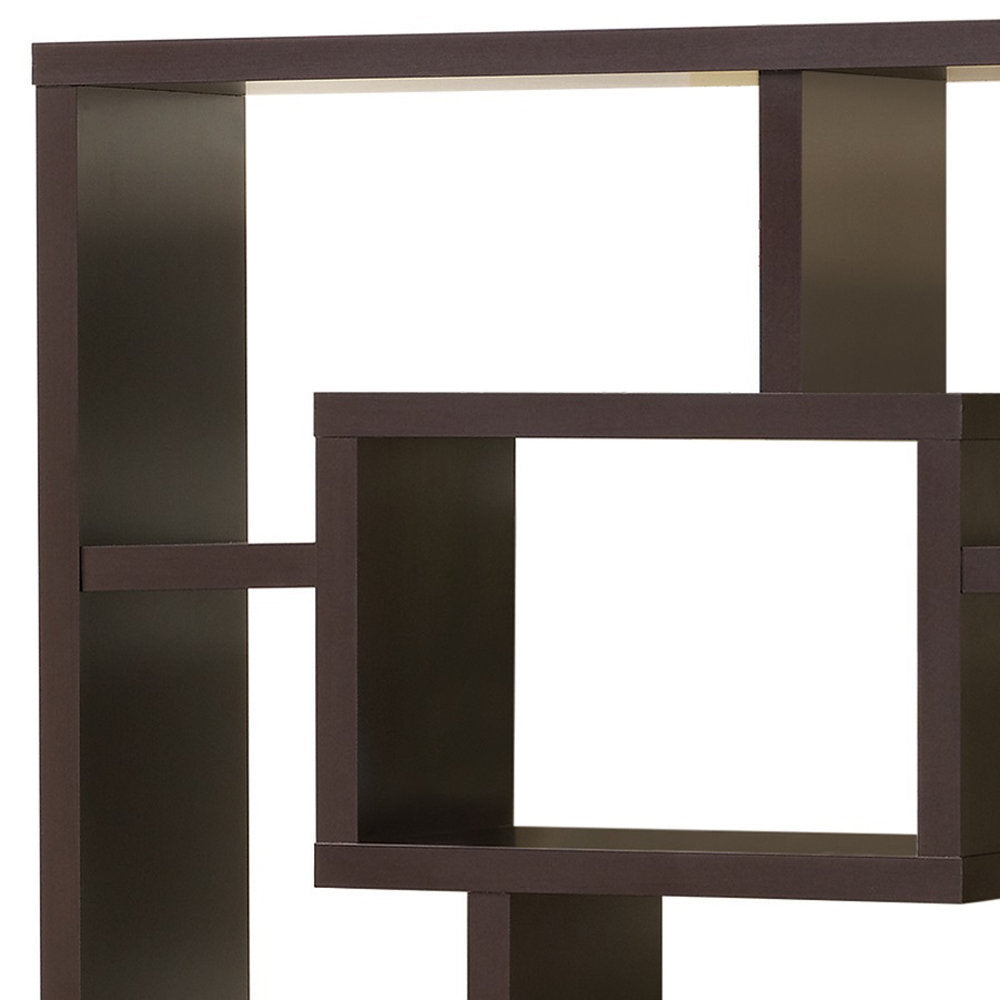 Adwolf 70.75" H x 35" W Geometric Bookcase Wade Logan® Color: Cappuccino