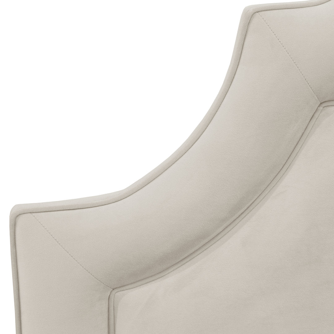 McAfee Velvet Upholstered Panel Headboard Kelly Clarkson Home Size: California King Upholstery: Bella Light Gray Performance Velvet