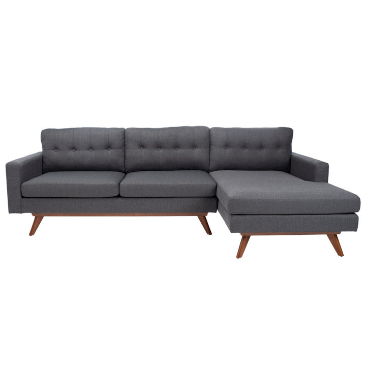 Jalean 103" Wide Linen Right Hand Facing Sofa & Chaise George Oliver