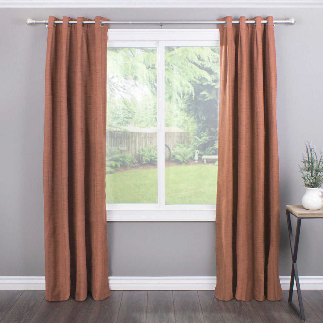 Inman Metal Adjustable Single Curtain Rod Winston Porter Size: 72" - 144" W Finish: Silver