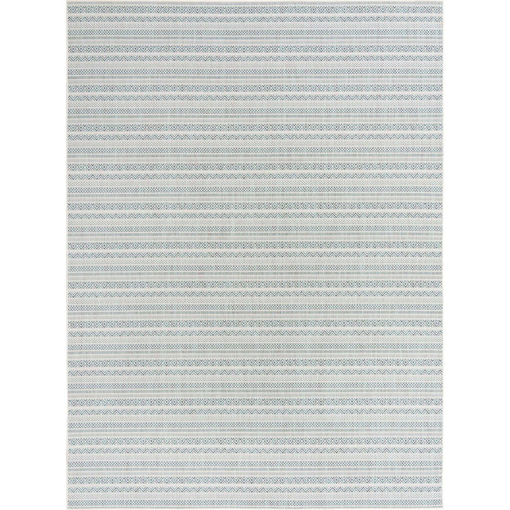 Hewitt Striped Teal Indoor / Outdoor Area Rug Steelside™ Rug Size: Rectangle 9' x 12'