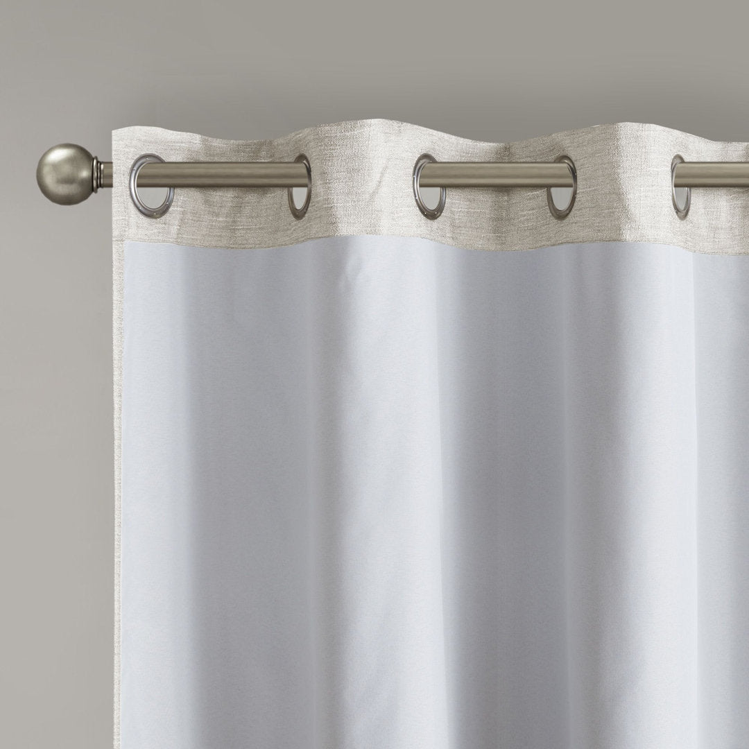 Sashay Faux Silk Room Darkening Curtain Panel Pair (Set of 2) Etta Avenue™ Curtain Color: Ivory Size per Panel: 42"W x 84"L