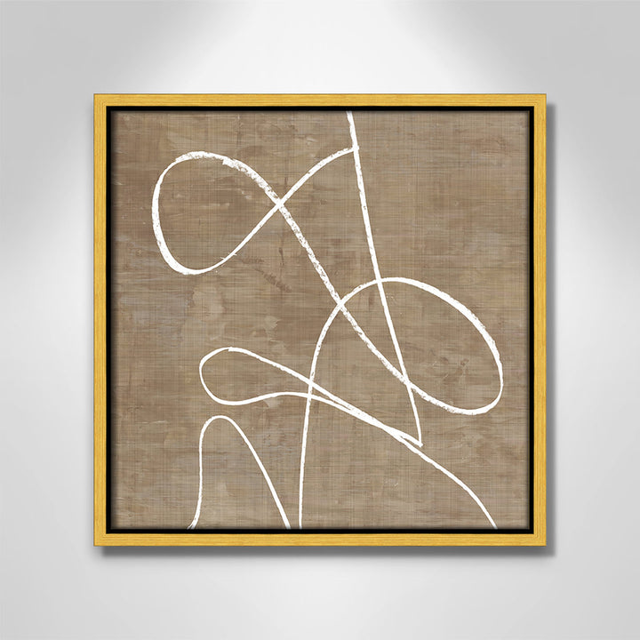 Swooping Lines - Floater Frame Painting on Canvas Joss & Main Size: 13.5" H x 13.5" W x 2" D Format: Gold