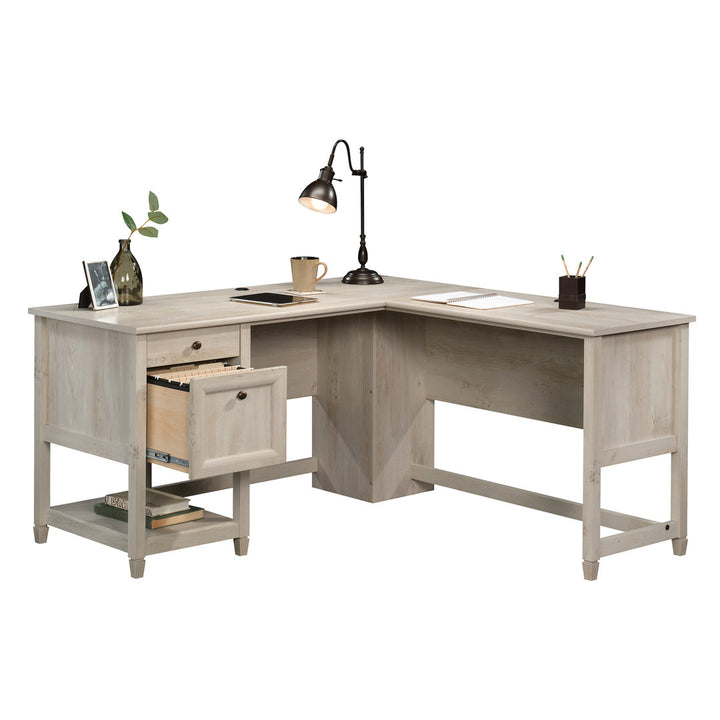 Gunalda L-Shape Executive Desk Red Barrel Studio® Color: Chalked Chestnut