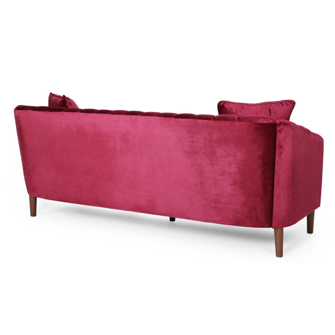 Lawson 84.5" Recessed Arm Sofa Kelly Clarkson Home Upholstery Color: Wine