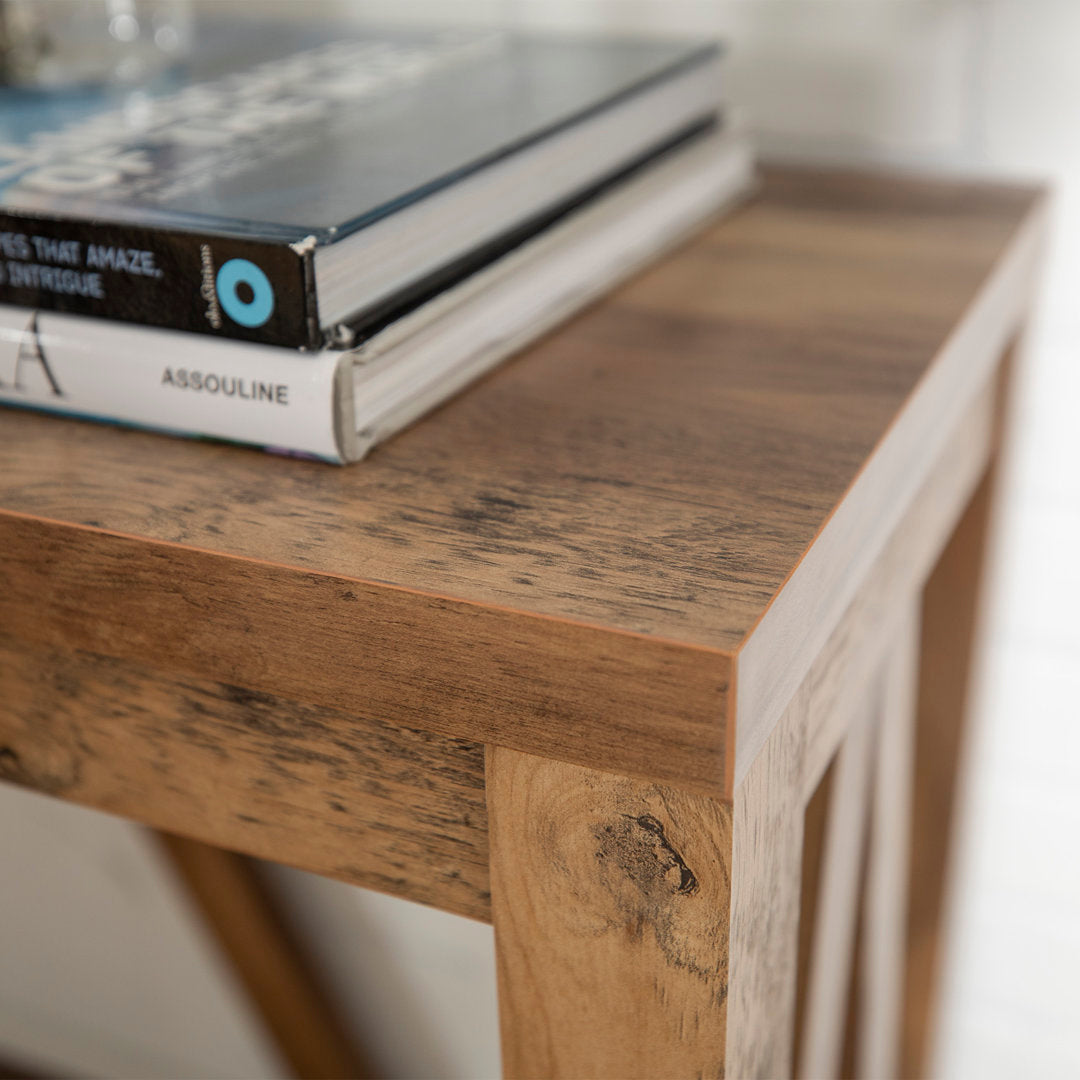 Rakira Modern Farmhouse Console Table Red Barrel Studio® Color: Rustic Oak