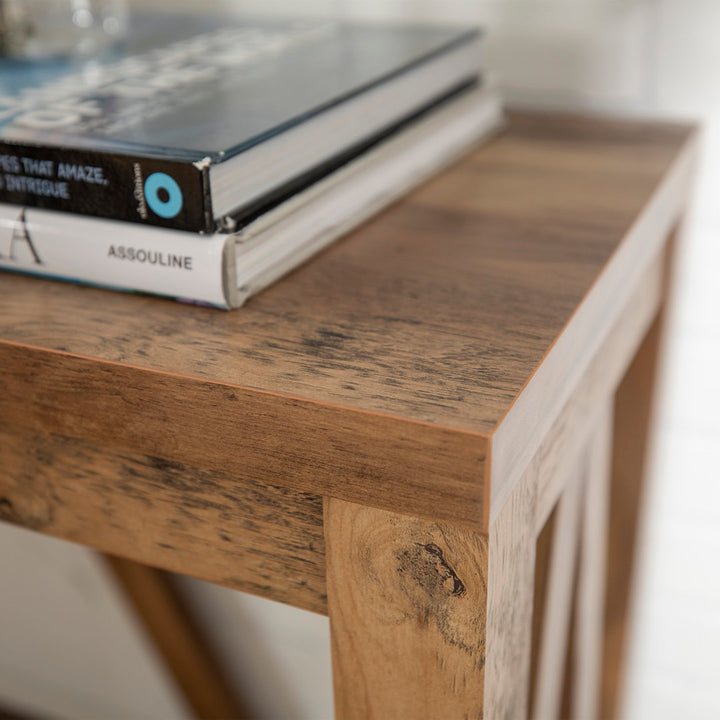 Rakira Modern Farmhouse Console Table Red Barrel Studio® Color: Rustic Oak