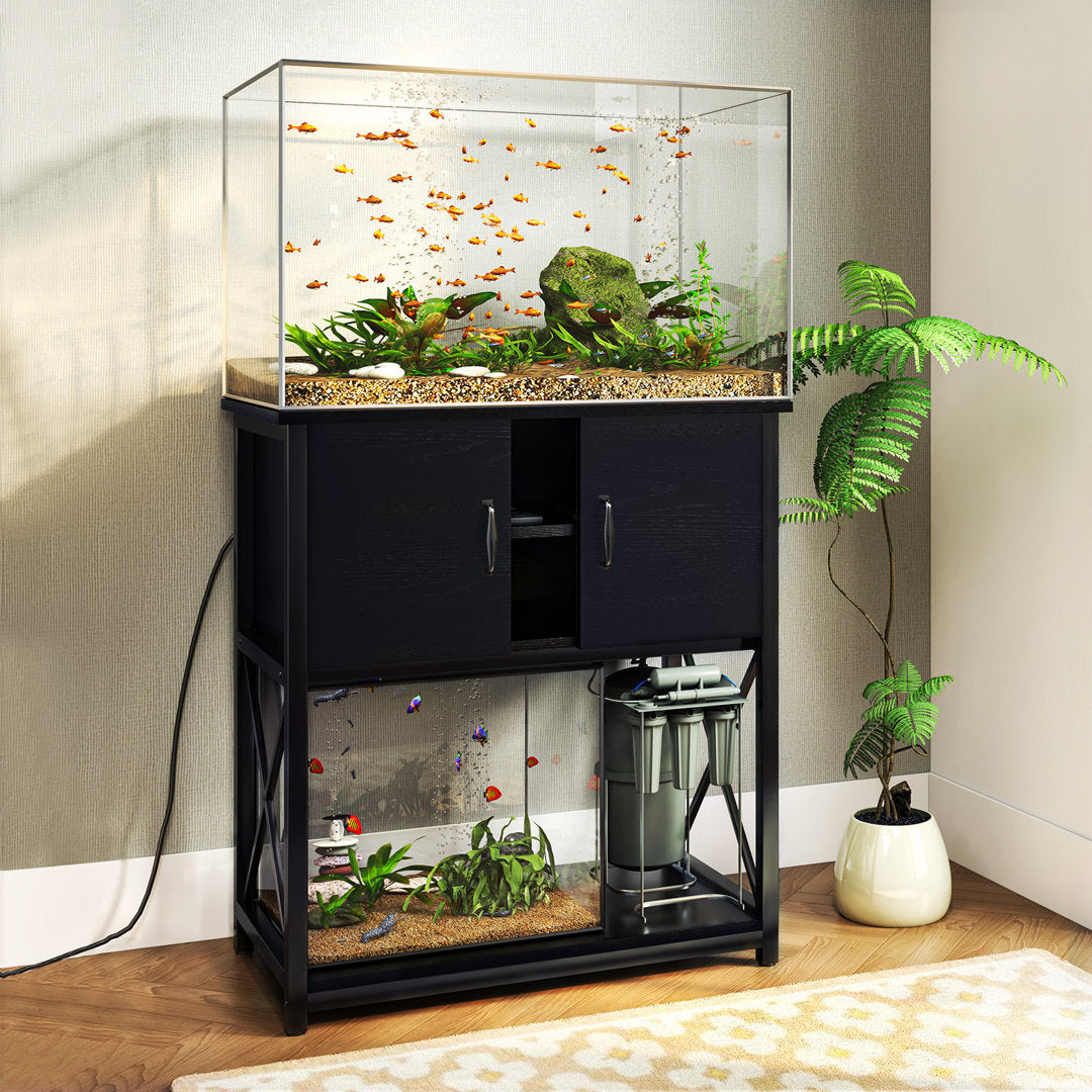 Godinne Wood Aquarium Stand Tucker Murphy Pet™ Size: 20 Gallon ( 31" H x 29" W x 26.5" D)