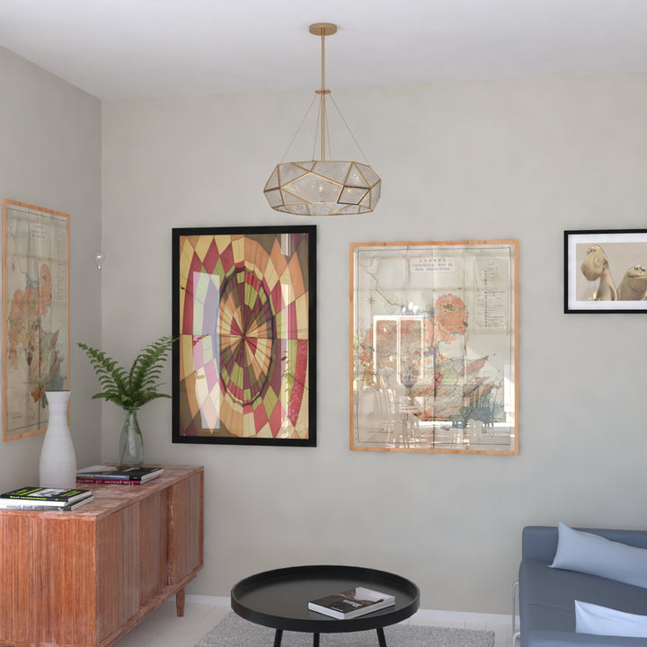Alexander Single Drum Pendant Greyleigh™ Size: 28.5" H x 24" W x 24" D