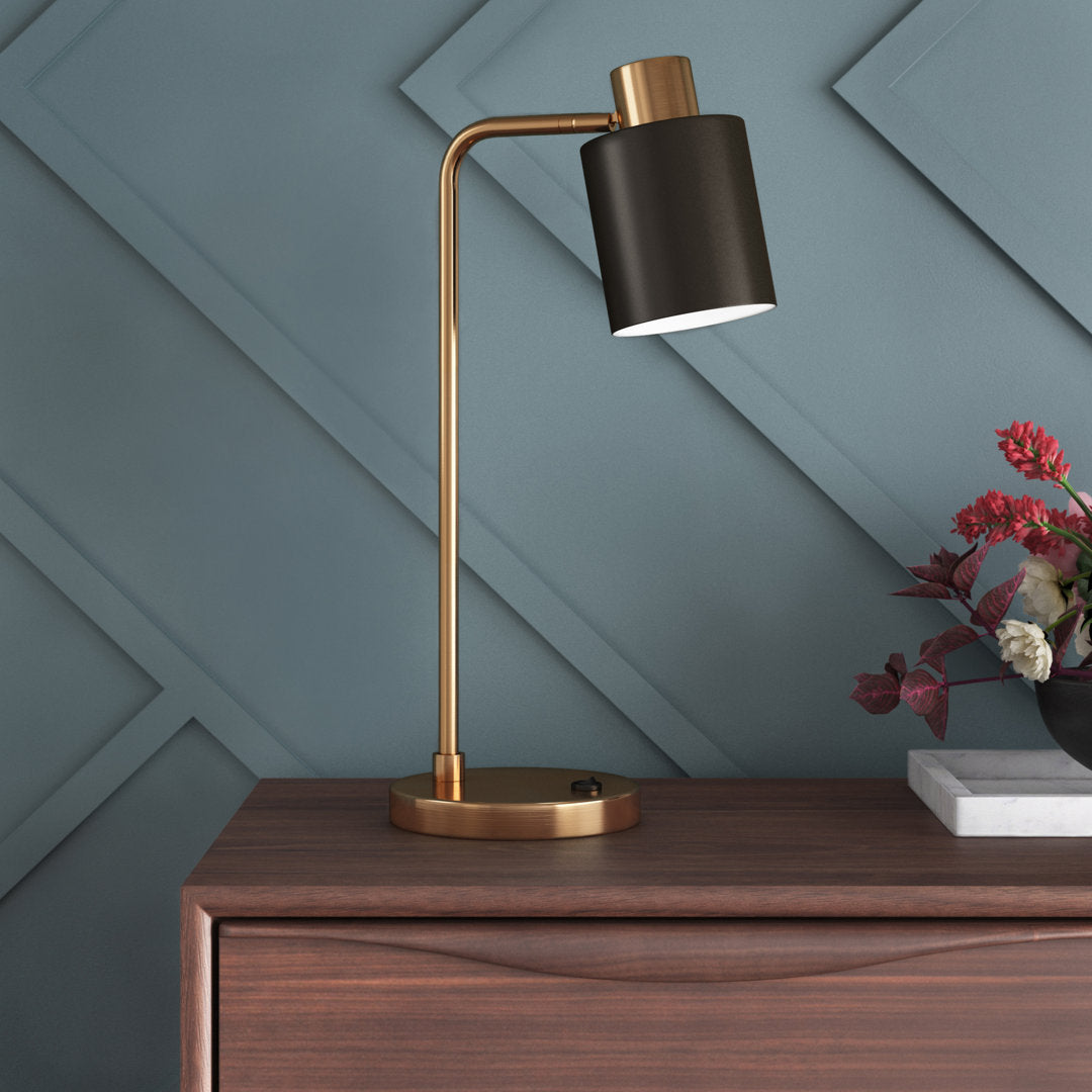 Khambrel 21" Desk Lamp Ivy Bronx Base Finish: Brass