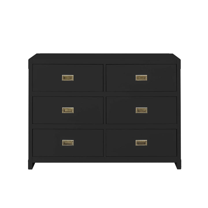 Hubble 6 Drawer Double Dresser Viv + Rae™ Color: Black
