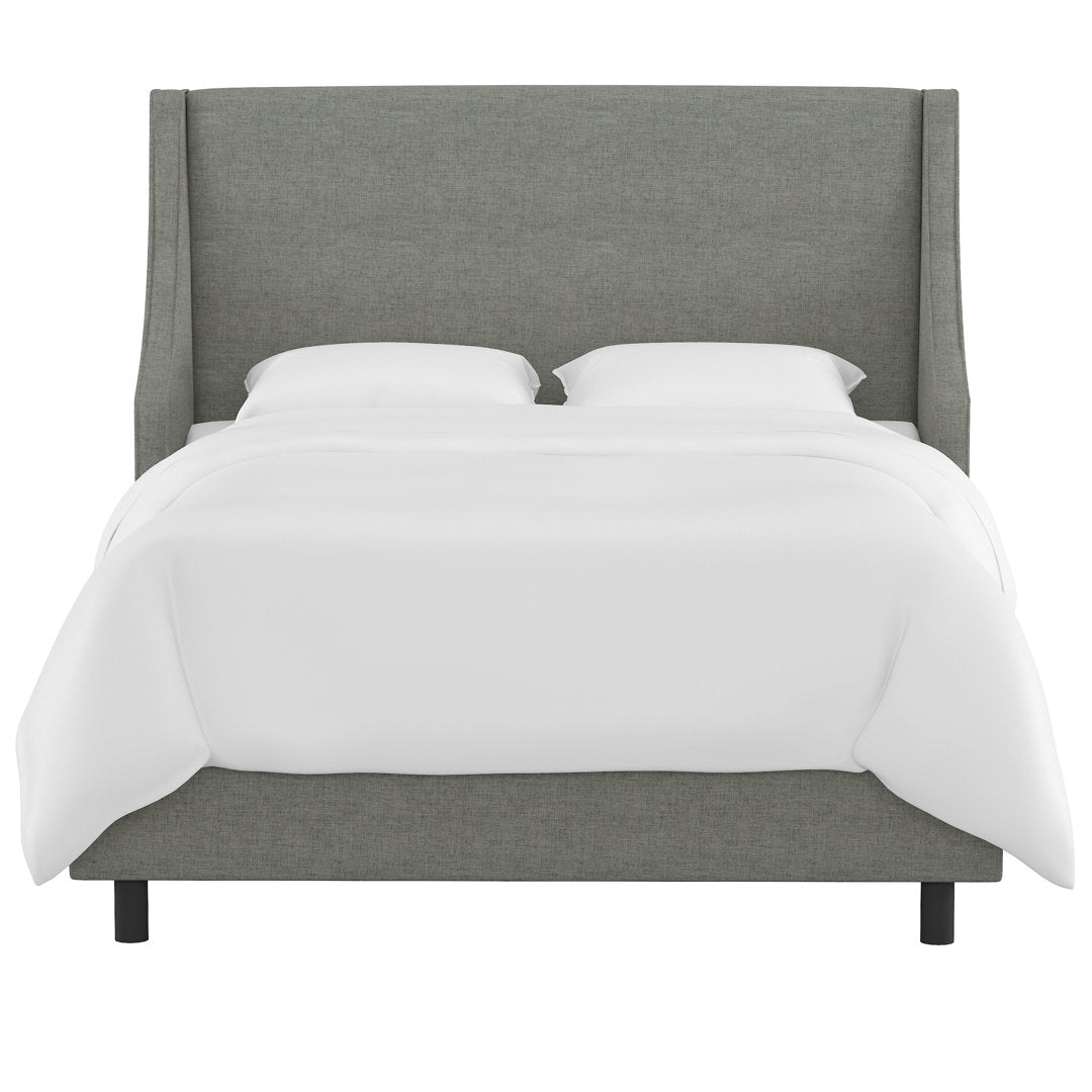 Bernadine Upholstered Low Profile Standard Bed Mercury Row® Color: Zuma Charcoal Textured Linen Size: California King