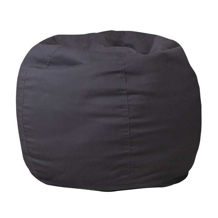 Classic Refillable Cotton Bean Bag Chair Mack & Milo™ Size: Small Body Fabric: Gray Cotton Twill