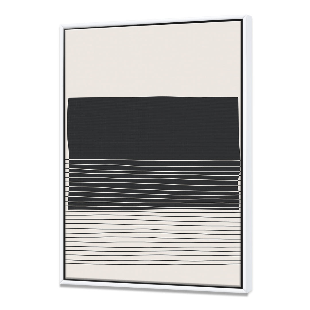 Kiro Minimal Geometric Lines and Squares VIII - Floater Frame Print on Canvas The Twillery Co.® Size: 32'' H x 24'' W x 1'' D Format: White Framed Canvas