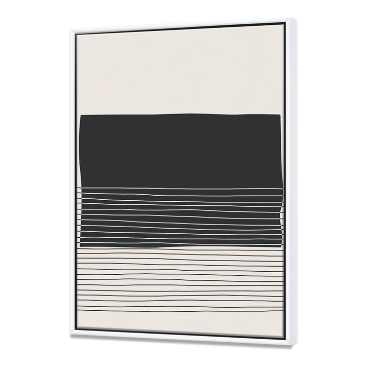 Kiro Minimal Geometric Lines and Squares VIII - Floater Frame Print on Canvas The Twillery Co.® Size: 32'' H x 24'' W x 1'' D Format: White Framed Canvas