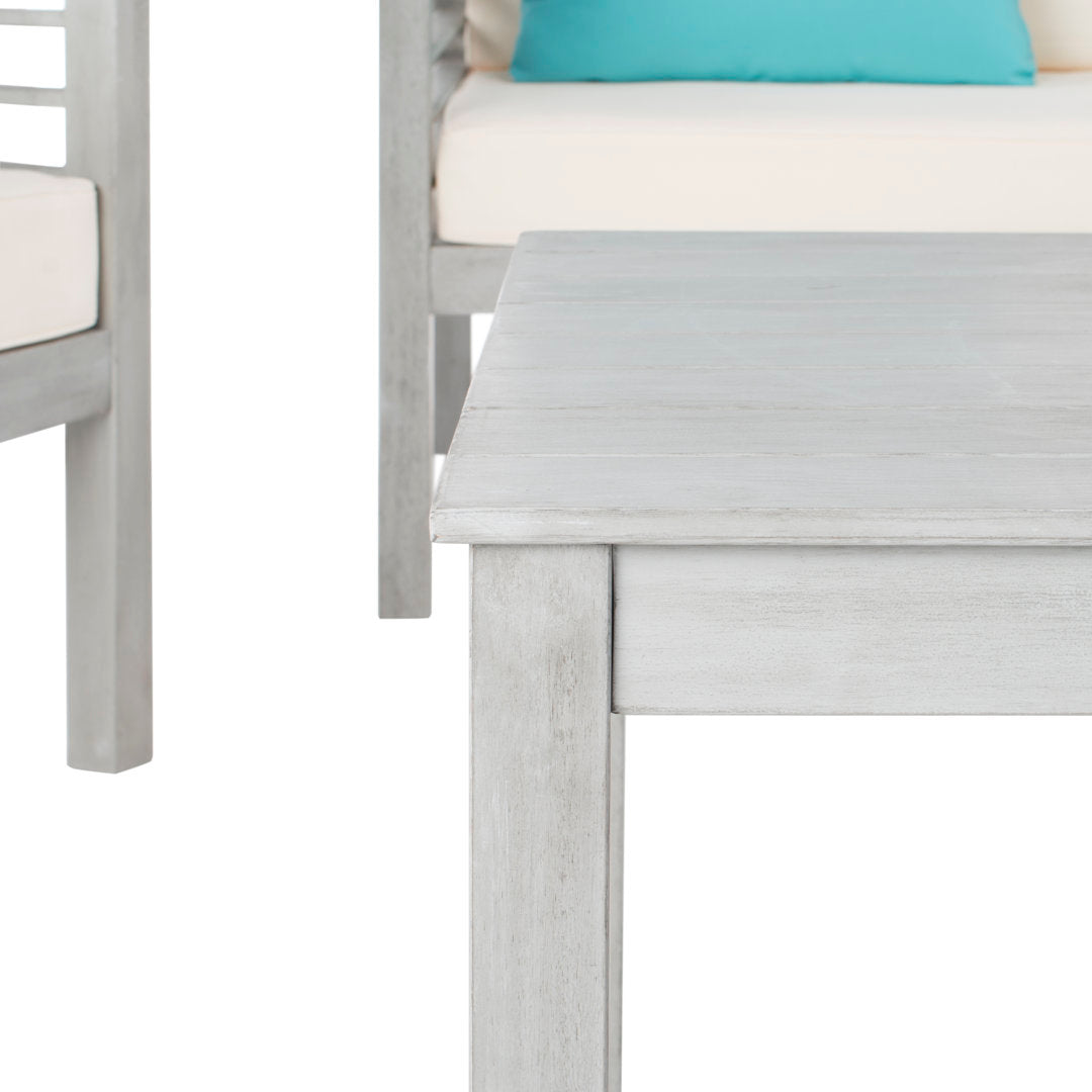 Arlethe 4 Piece Sofa Seating Group with Cushions Wade Logan® Frame Color/Cushion Color: Gray Frame/White Cushion