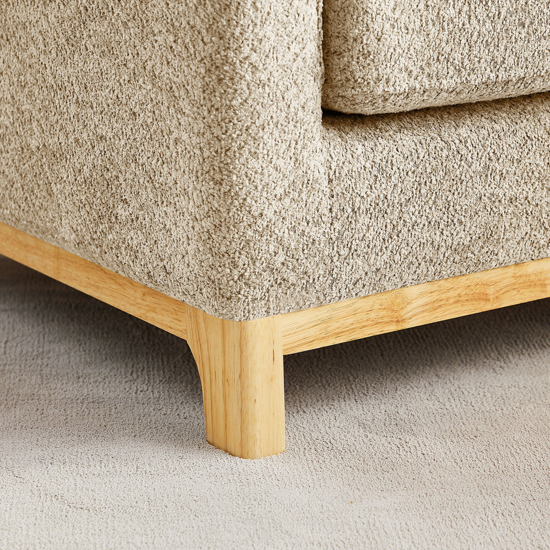 Jazmere 31.5" Armchair Mercer41 Leg Color: Natural Fabric: Camel Boucle