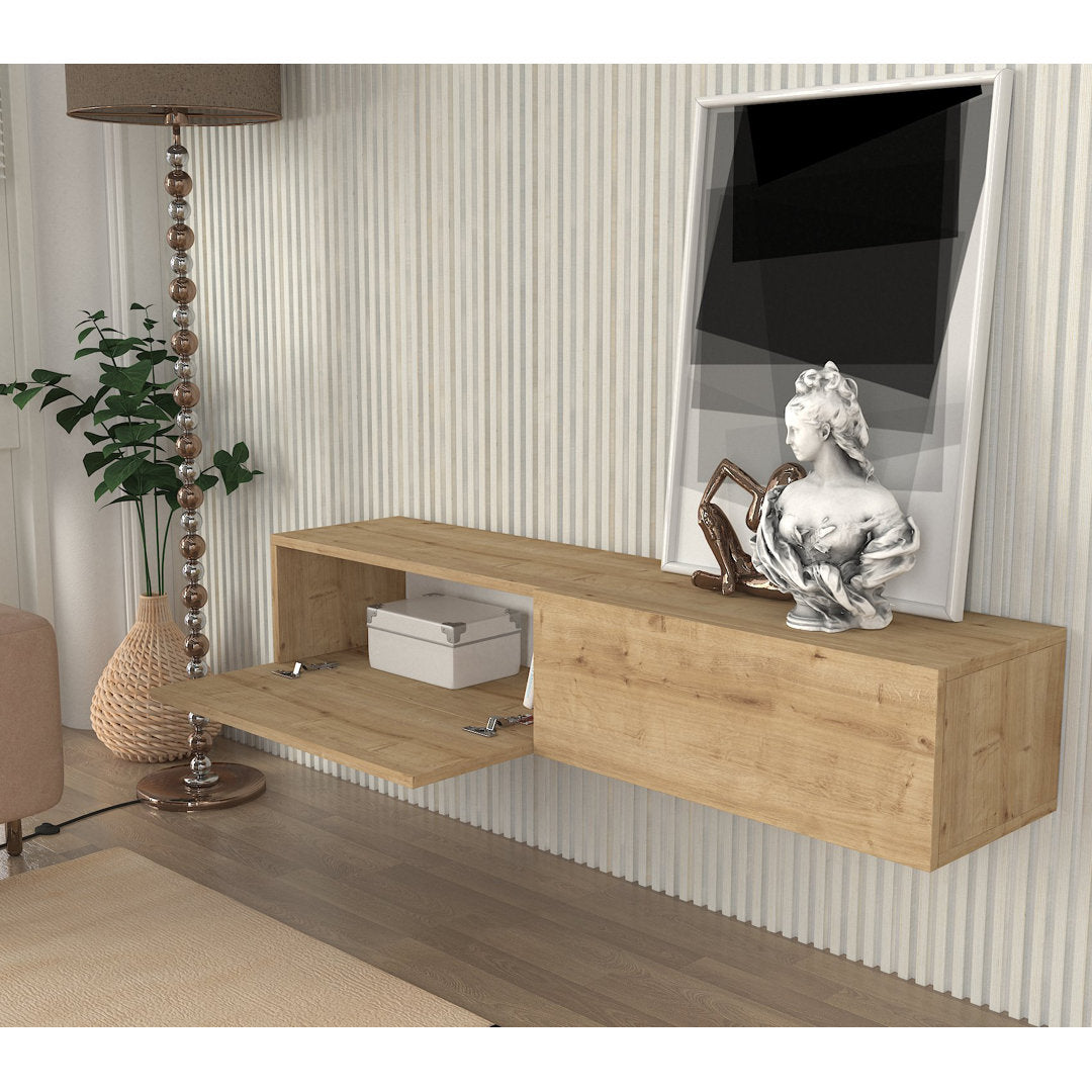 Dashay 53.15'' W Floating Storage Credenza Ebern Designs Color: Sapphire