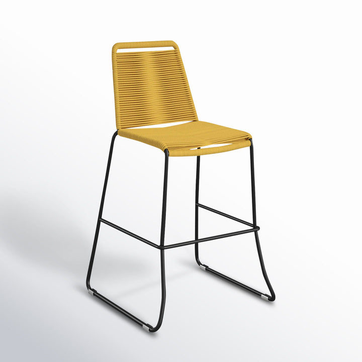 Huron Patio Bar Stool AllModern Color: Curry Yellow Performance Seat Height: Bar Stool (30" Seat Height)
