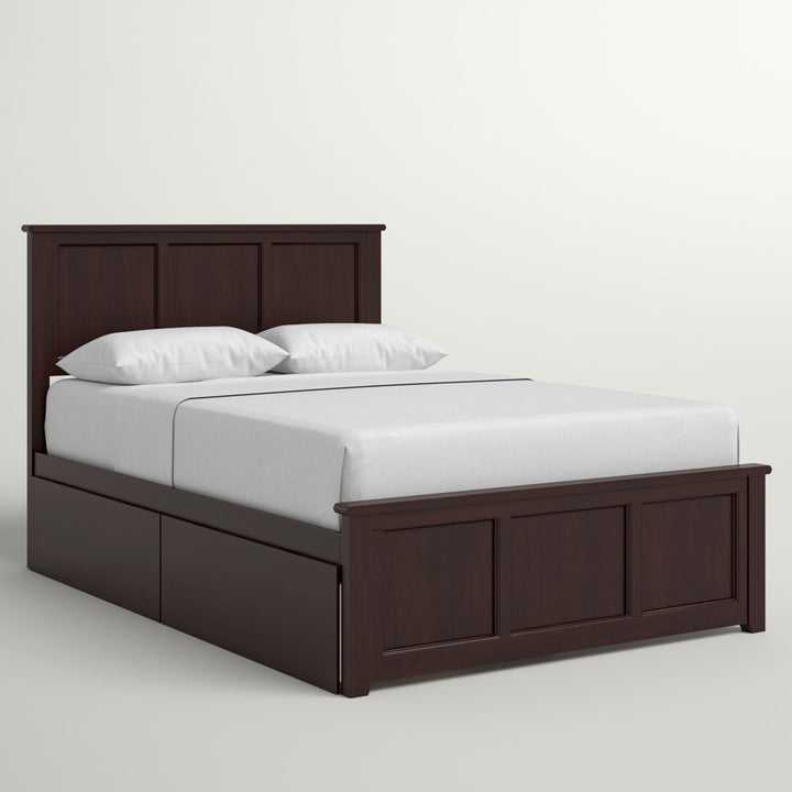Amear Solid Wood Storage Platform Bed with Under Bed Drawers Lark Manor™ Color: Espresso Size: Queen