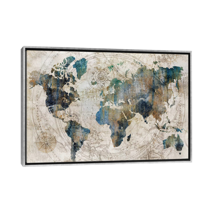 Celestial Map by Isabelle Z - Painting Print The Twillery Co.® Size: 26" H x 40" W x 1.5" D Format: Silver Framed