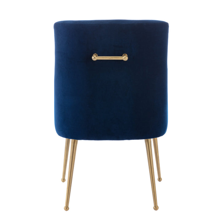 Magallanes Velvet Upholstered Side Chair (Set of 2) Willa Arlo™ Interiors Upholstery Color: Navy