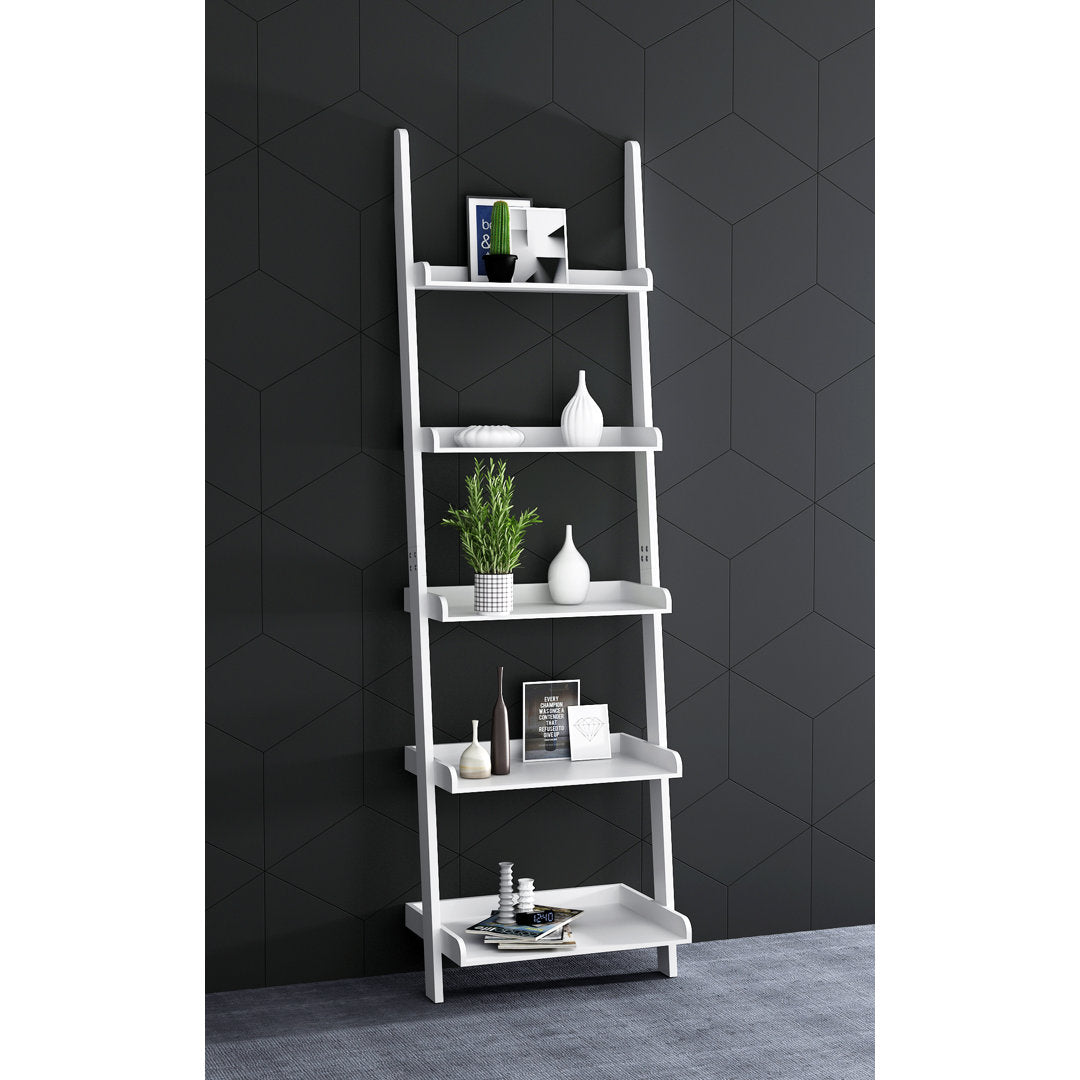 Ricardo 70" H x 21.63" W Ladder Bookcase Zipcode Design™ Color: White
