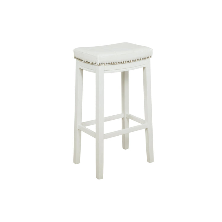 Arlyce Counter & Bar Solid Wood Backless Stool with Upholstered Seat Lark Manor™ Seat Height: Bar Stool (32.25" Seat Height)