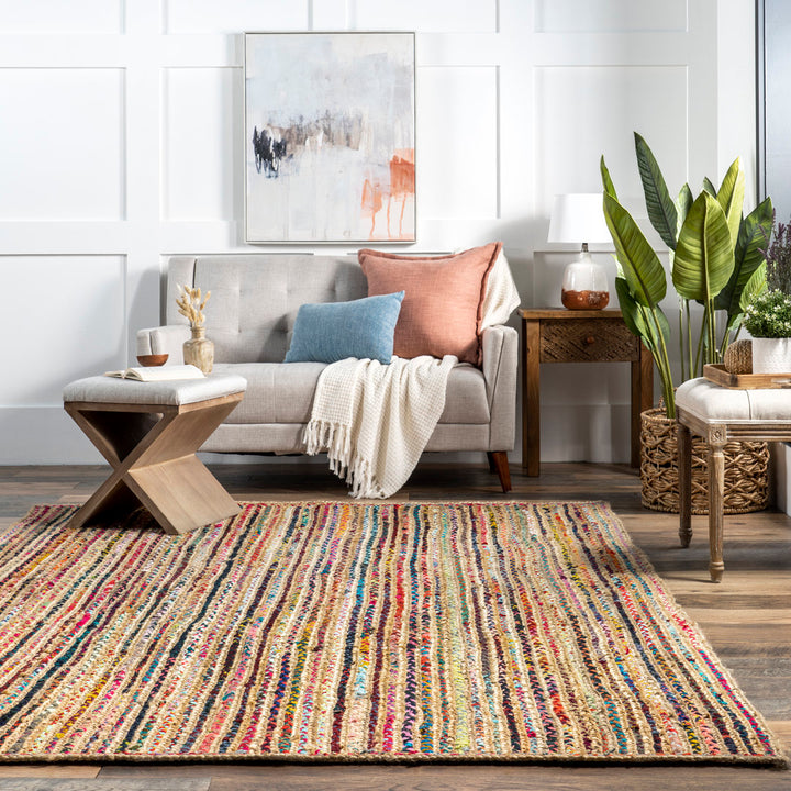 Lovetto Bohemian Handmade Braided Red Rug Bungalow Rose Rug Size: Rectangle 5' x 8'