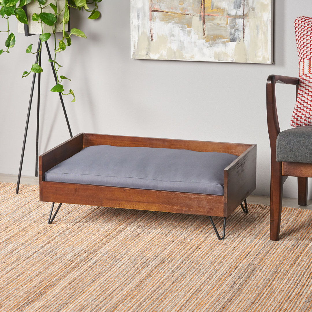 Kaylor Mid Century Modern Dog Sofa Tucker Murphy Pet™ Color: Dark Oak/Black/Dark Gray