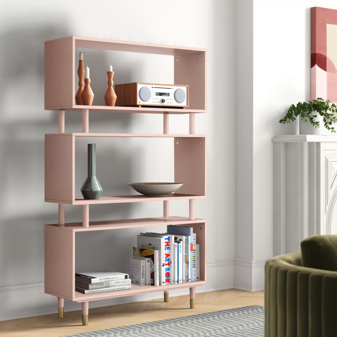 Camylle Standard Bookcase Everly Quinn Color: Blush Pink