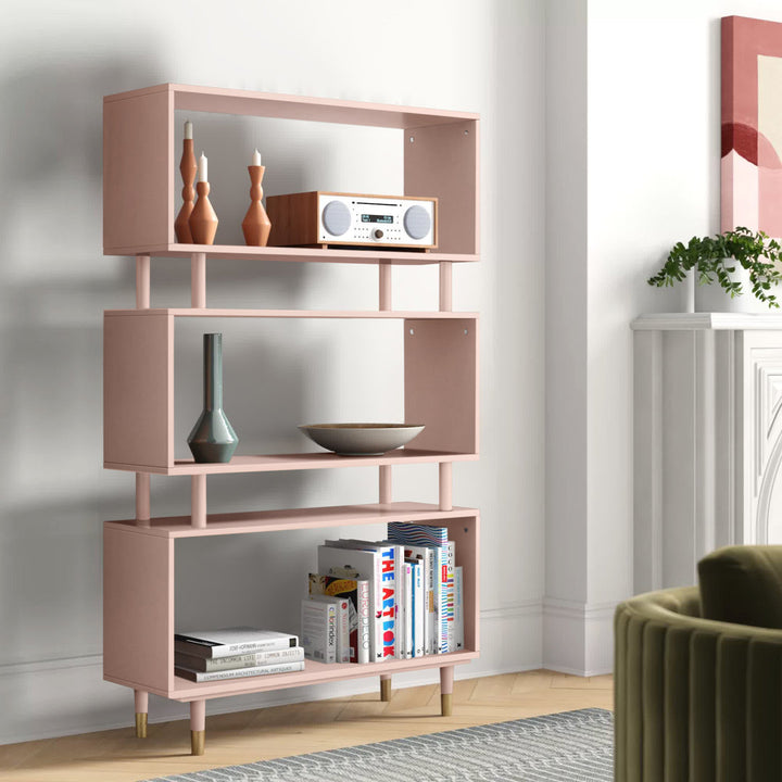 Camylle Standard Bookcase Everly Quinn Color: Blush Pink