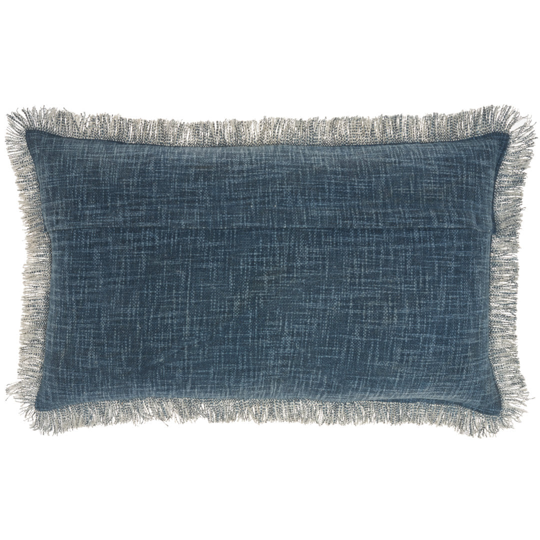 ZH017-014024 Rectangular Cotton Pillow Cover & Insert Nicole Curtis Color: Navy Blue
