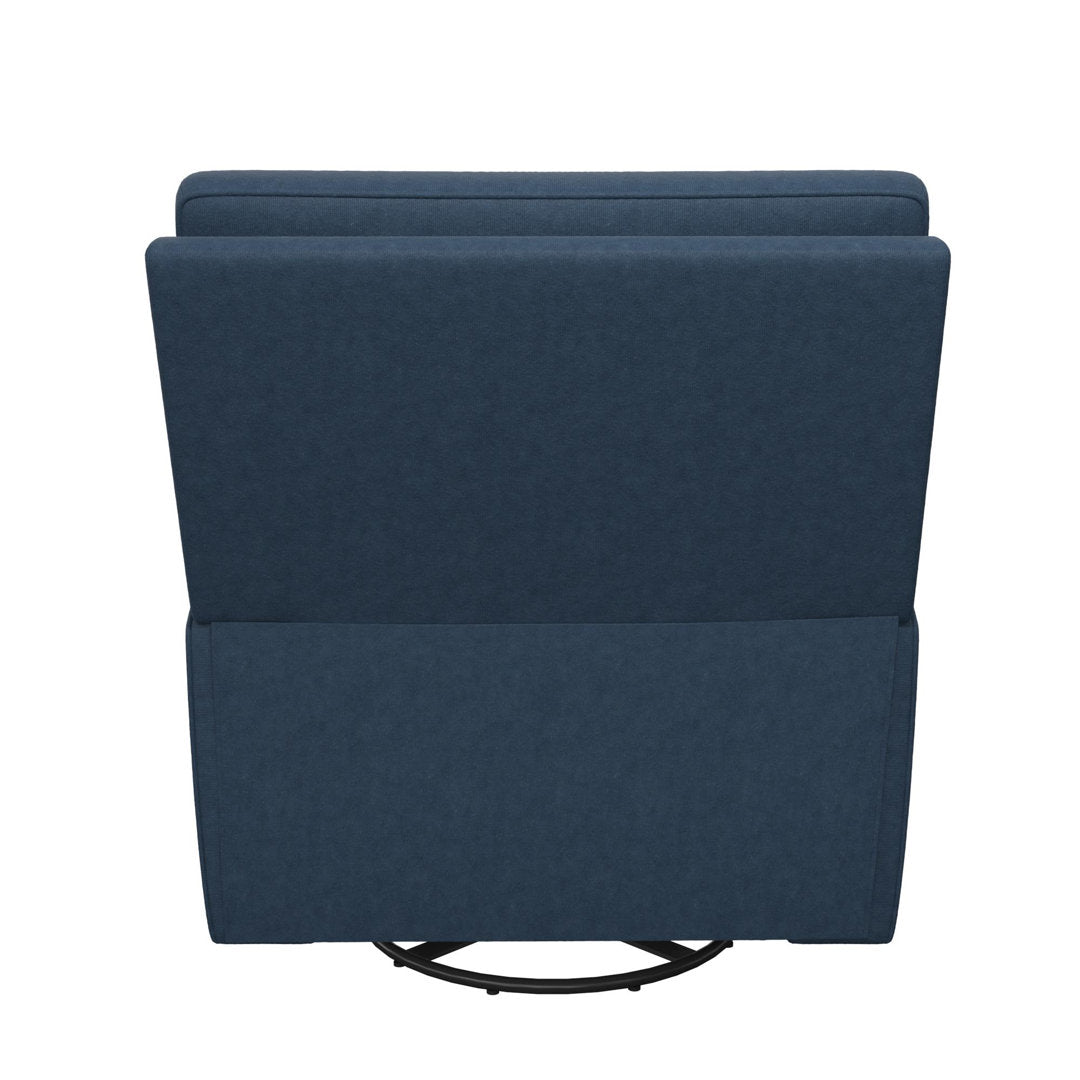 Abingdon Upholstered Swivel Reclining Glider Mack & Milo™ Upholstery Color: Navy Velvet