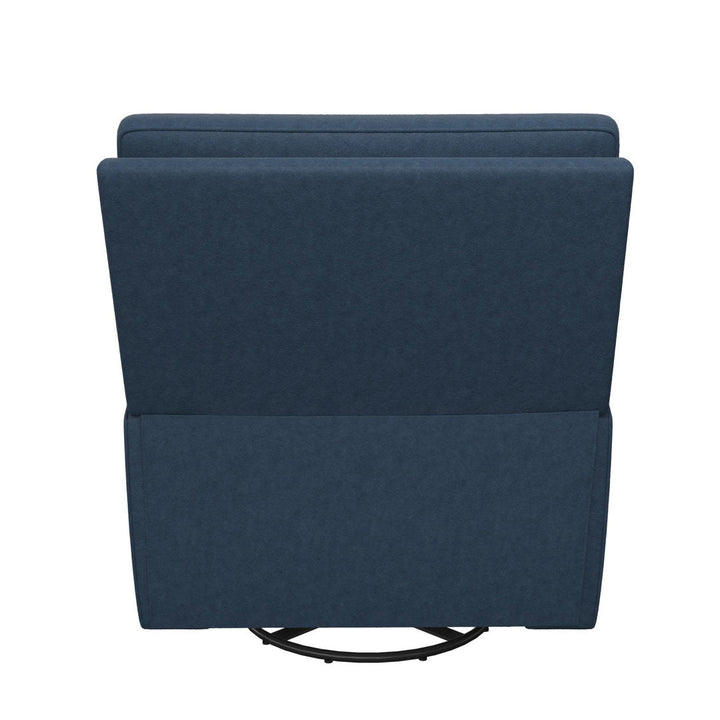 Abingdon Upholstered Swivel Reclining Glider Mack & Milo™ Upholstery Color: Navy Velvet